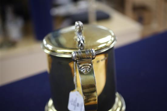 A good George V Charles II style Garrard & Co silver gilt replica tankard.